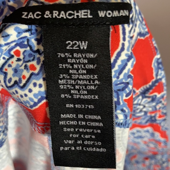 ultimate fit taper your tummy floral printed capri cropped pant 22W - Picture 16 of 16